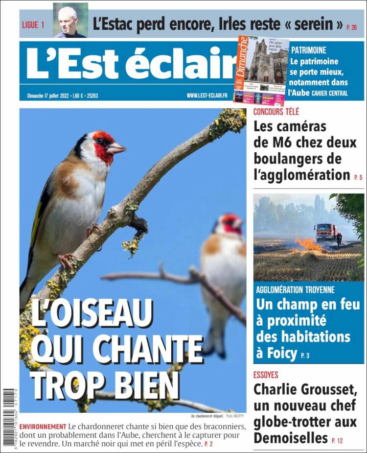 Portada de L'Est Eclair (France)