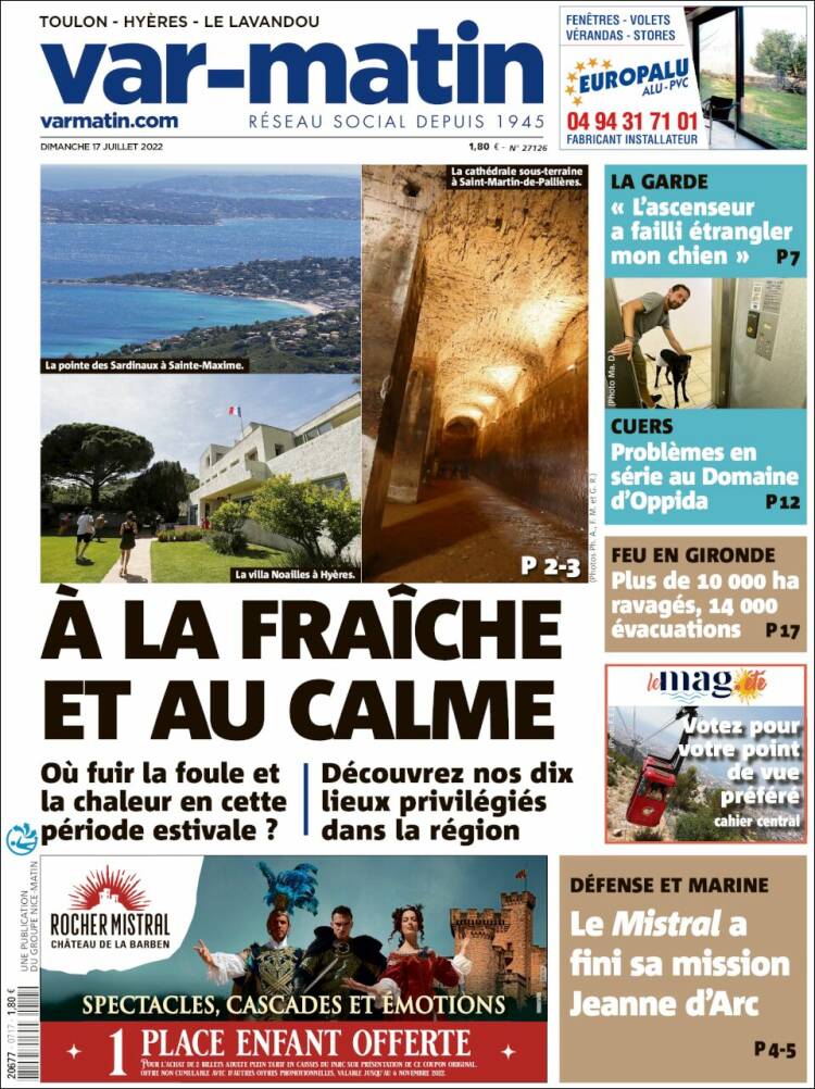 Portada de Var-Matin (France)