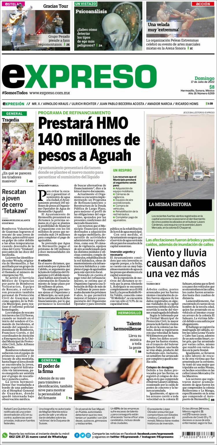 Portada de Expreso (México)