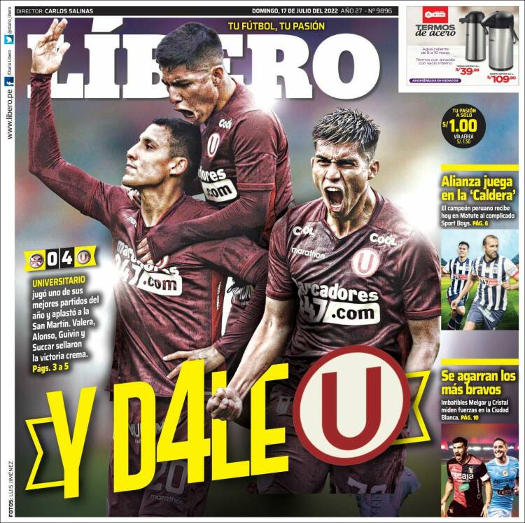 Portada de Líbero (Per&uacute;)