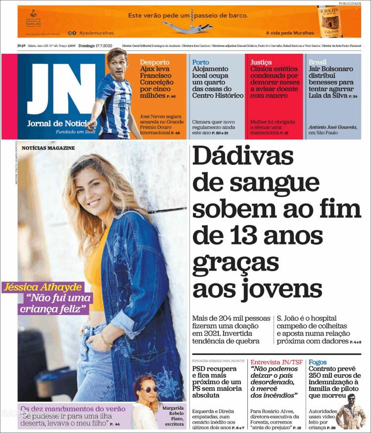 Portada de Jornal de Notícias (Portugal)