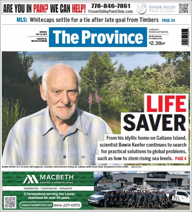 Portada de The Province (Canada)