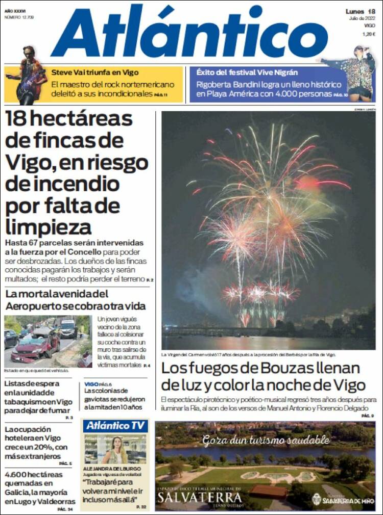 Portada de Atlántico Diario (España)