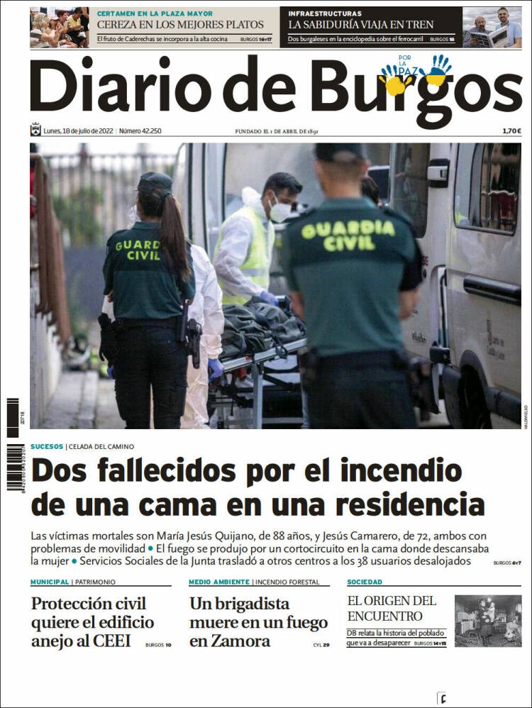 Portada de Diario de Burgos (España)