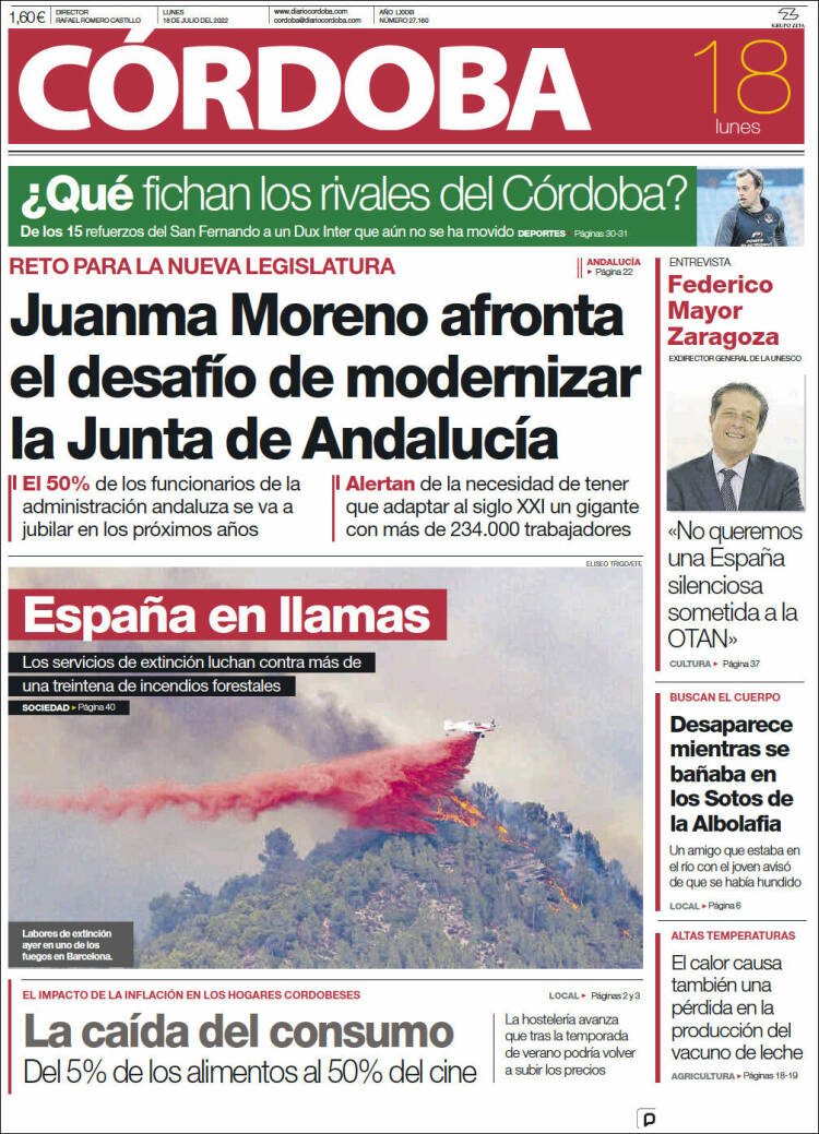 Portada de Diario de Córdoba (España)