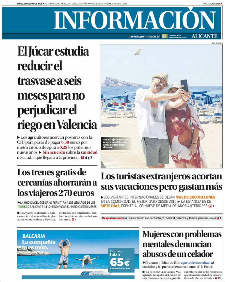 Portada de Diario Información (España)