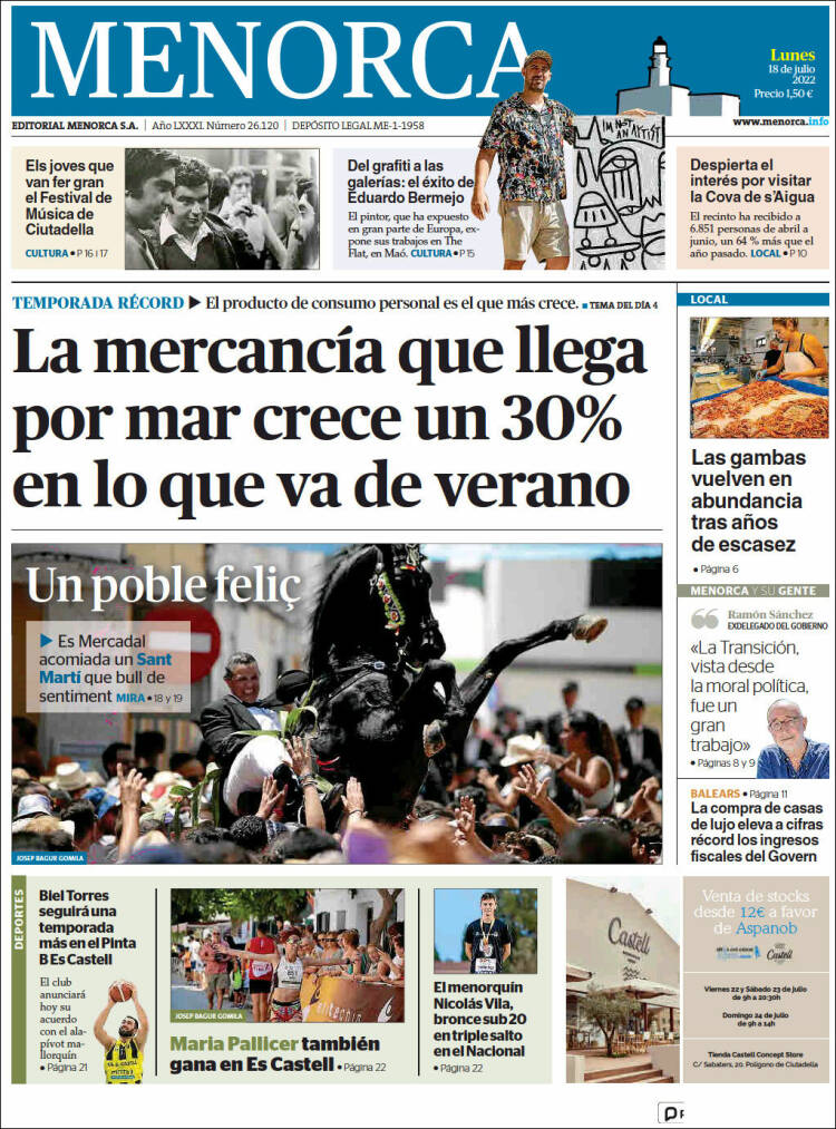 Portada de Menorca - Diario Insular (España)