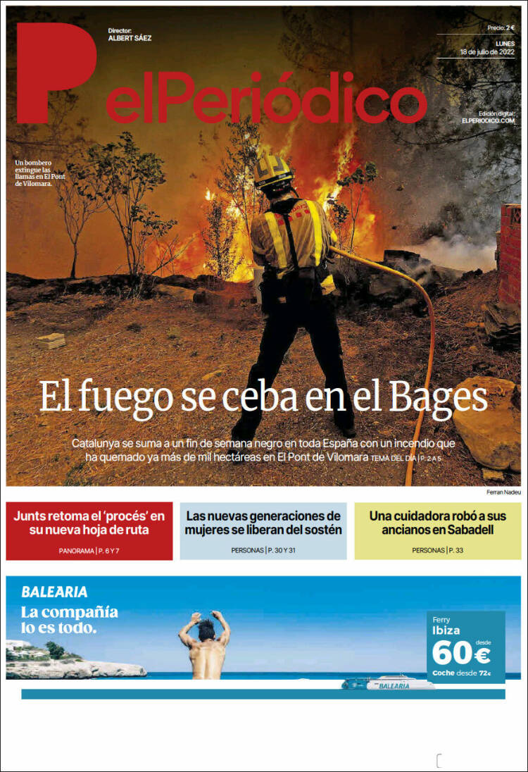 Portada de El Periódico (España)