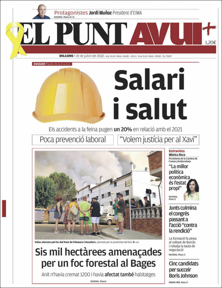 Portada de El Punt Avui (España)