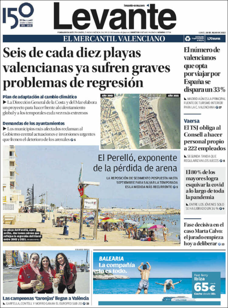 Portada de Levante (España)