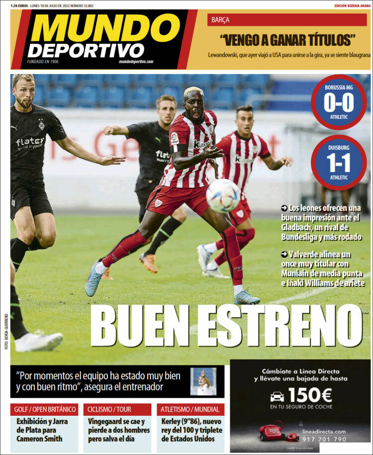 Portada de Mundo Deportivo Bizkaia (España)