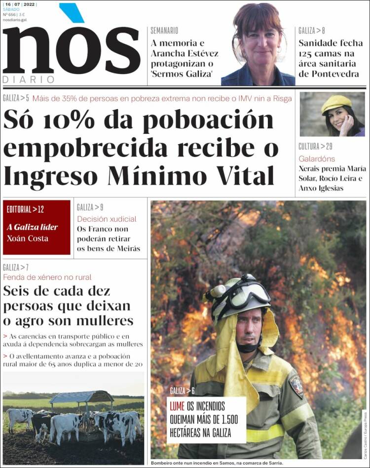 Portada de Nòs Diario (España)