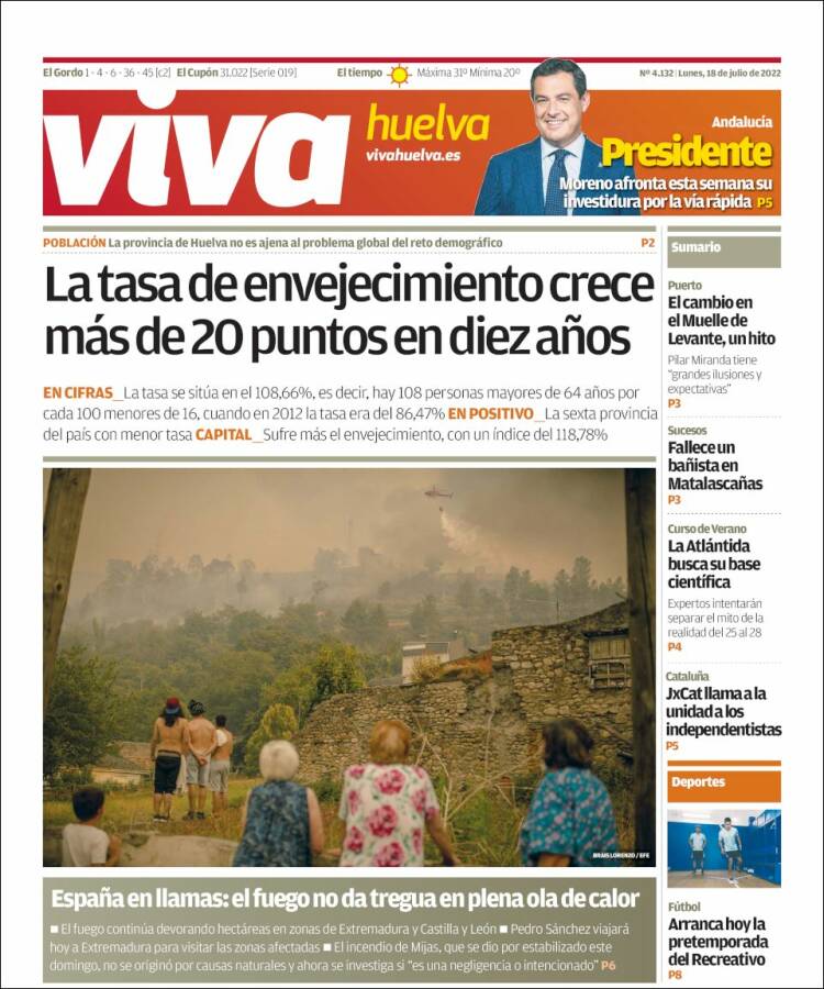 Portada de Viva Huelva (España)