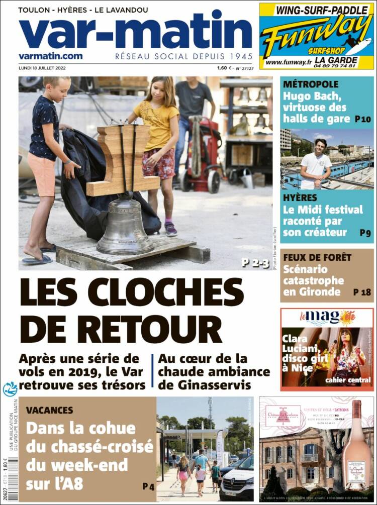 Portada de Var-Matin (Francia)