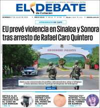 Portada de El Debate de Culiacán (México)