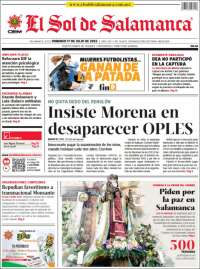 Portada de El Sol de Salamanca (México)