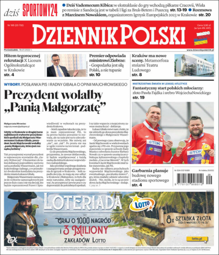 Portada de Dziennik (Polonia)