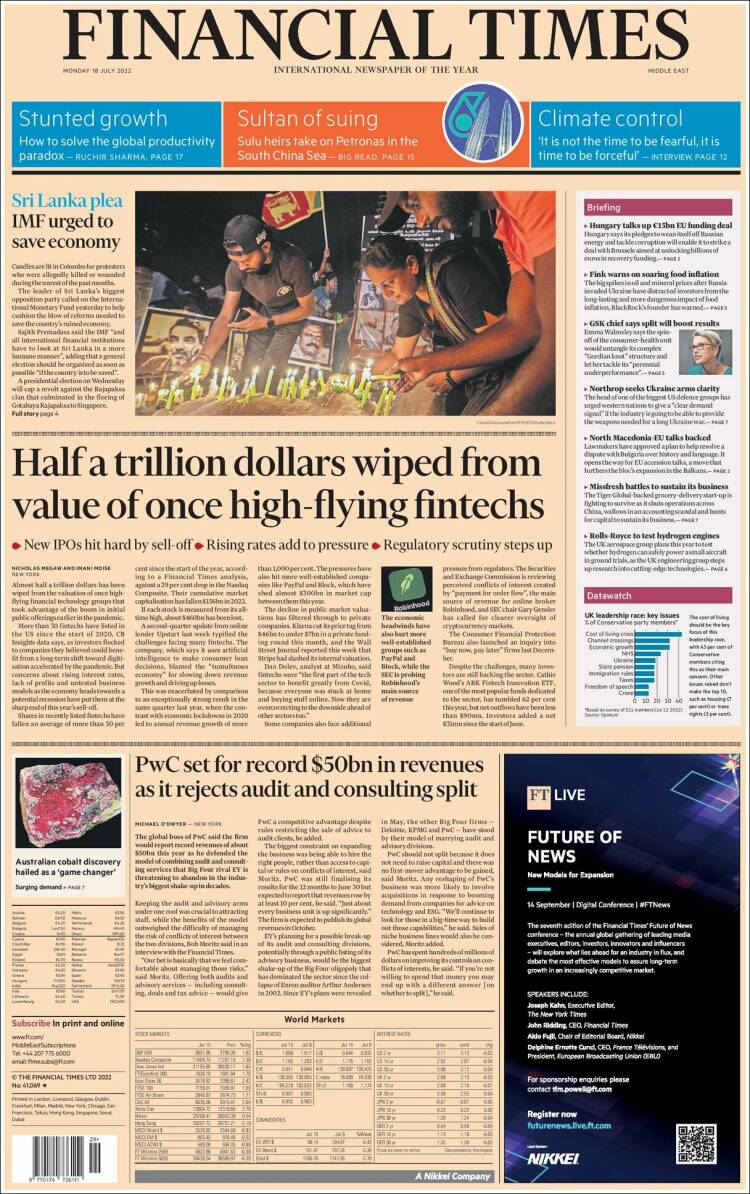 Portada de Financial Times - USA (USA)