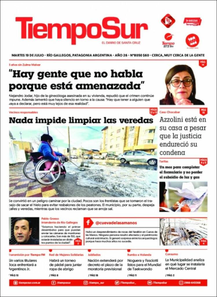 Portada de Tiempo Sur (Argentina)