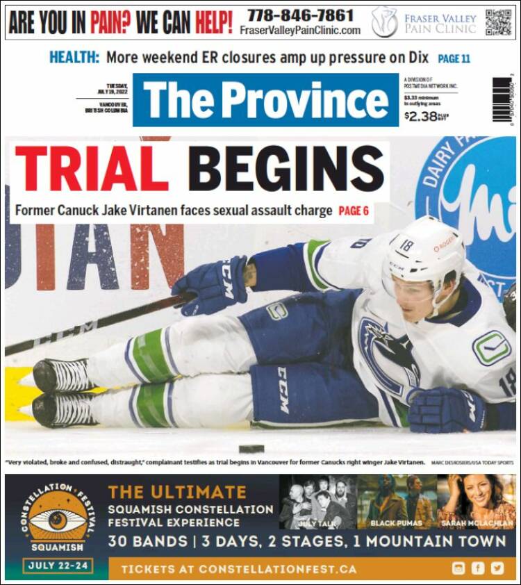 Portada de The Province (Canadá)