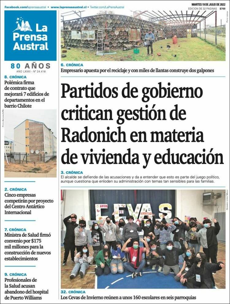 Portada de El Magallanes (Chile)