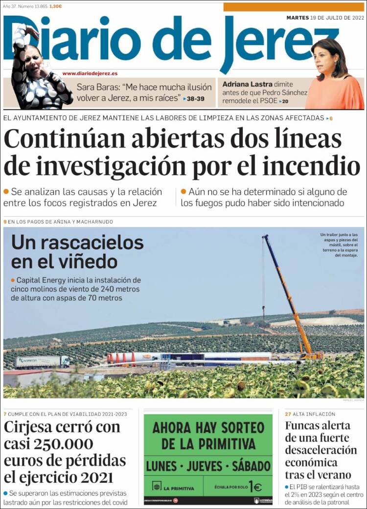 Portada de Diario de Jerez (España)