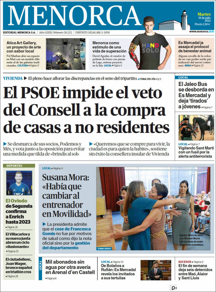 Portada de Menorca - Diario Insular (España)