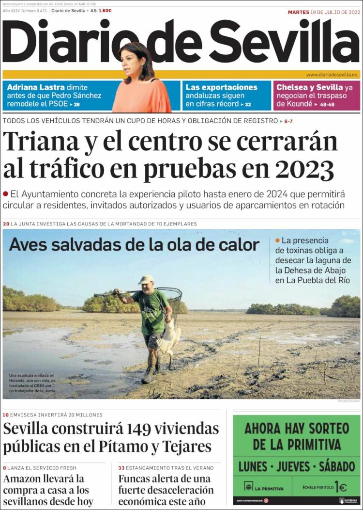 Portada de Diario de Sevilla (España)