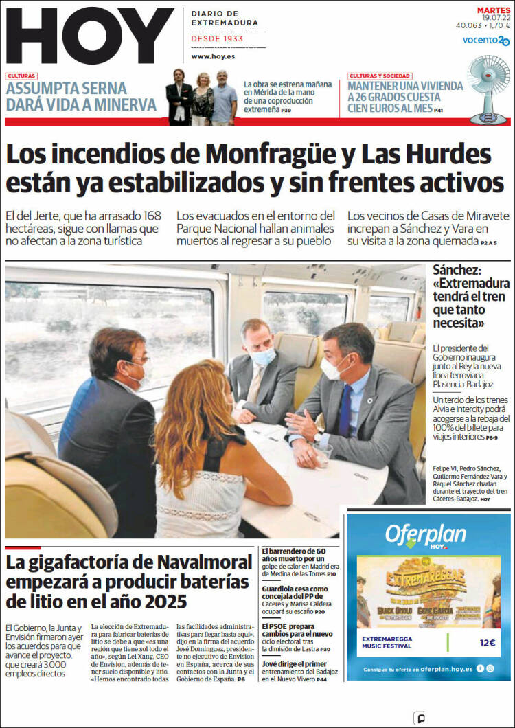 Portada de Hoy - Caceres (España)