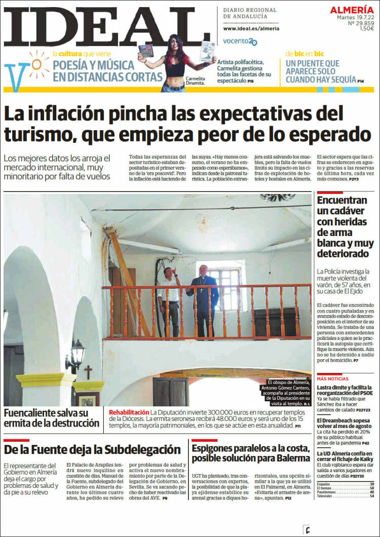 Portada de Ideal Almeria (España)