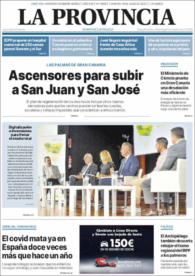 Portada de La Provincia (España)