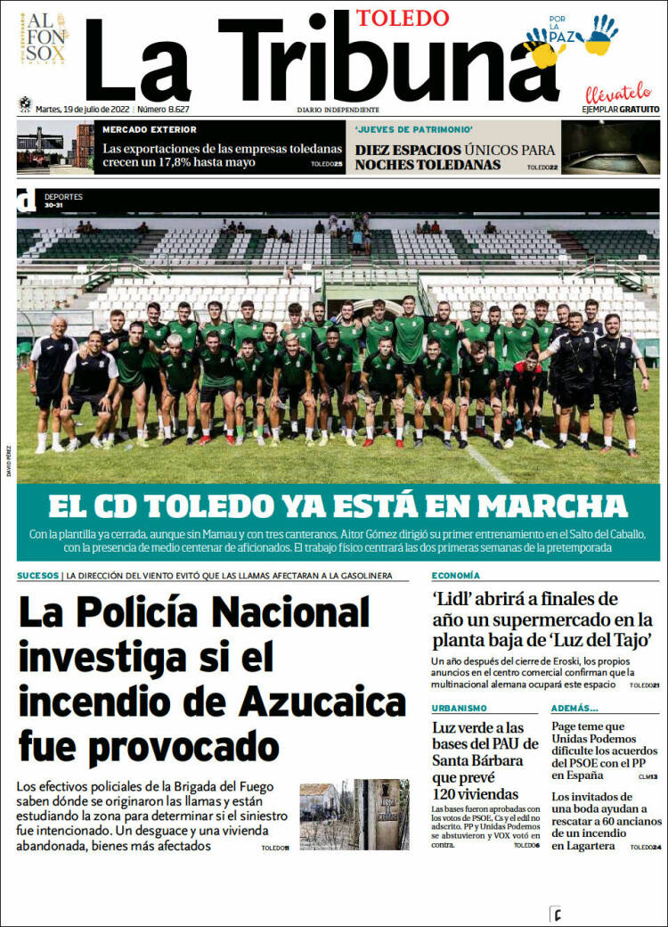 Portada de La Tribuna de Toledo (España)