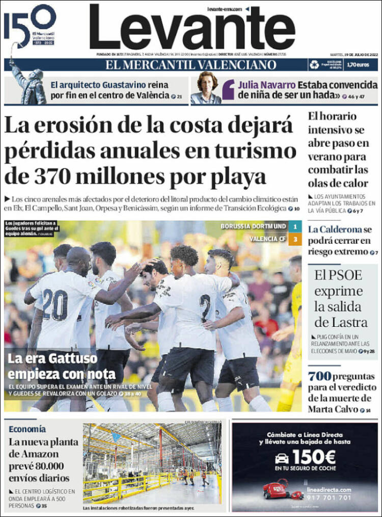 Portada de Levante (España)
