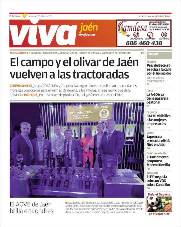 Portada de Viva Jaén (España)