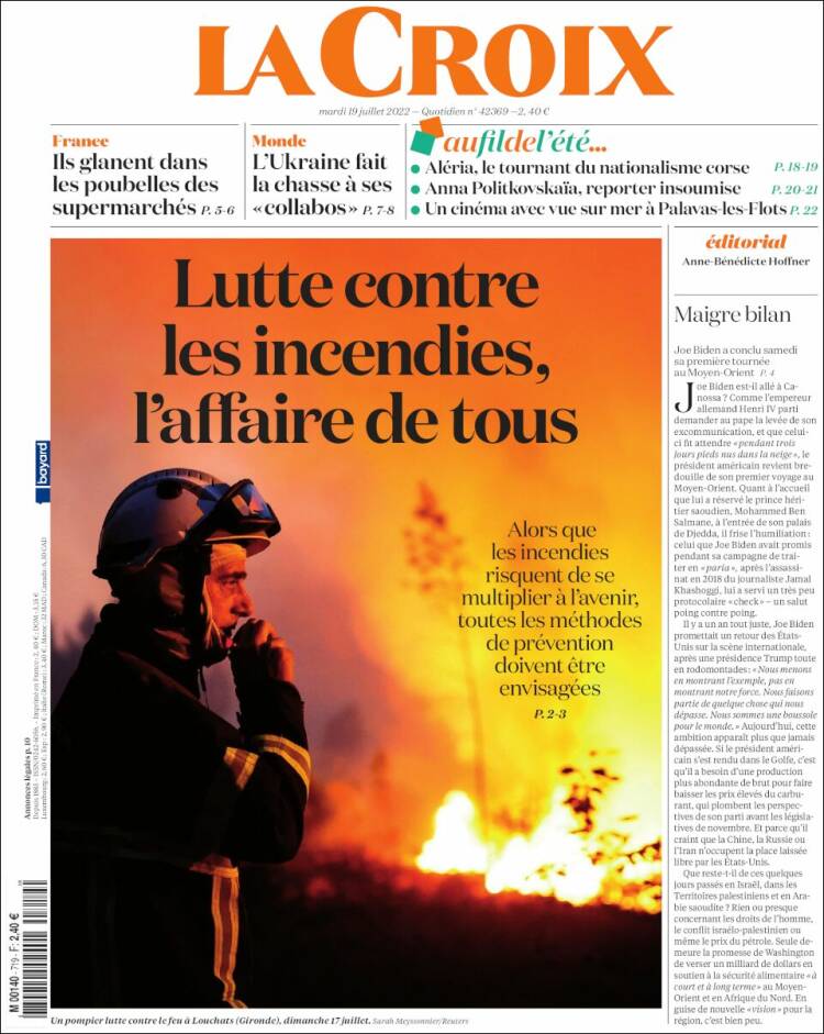 Portada de La Croix (Francia)