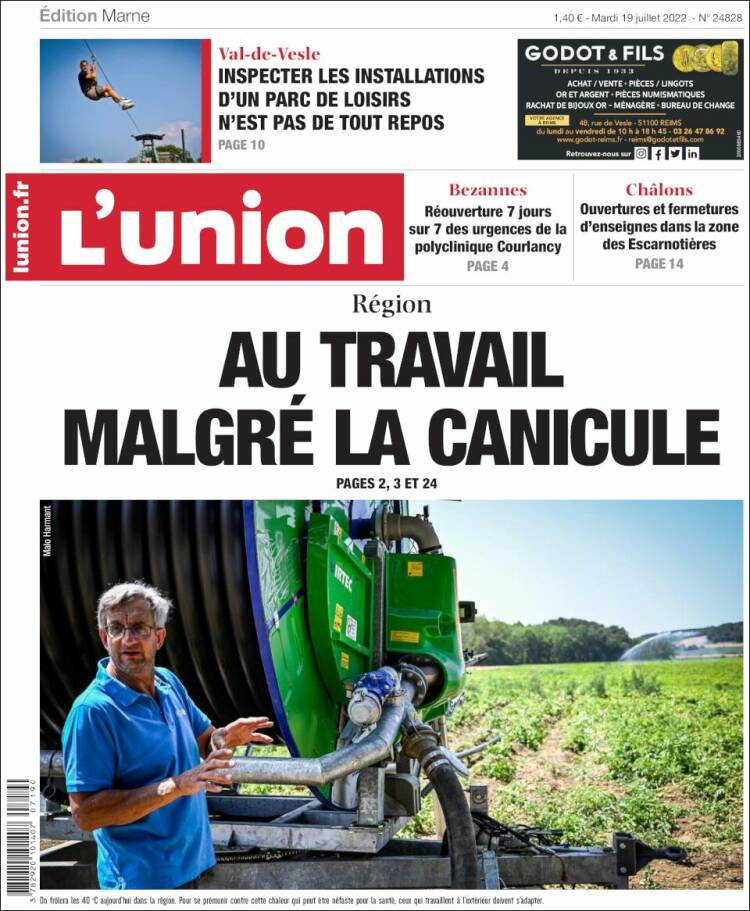 Portada de L'Union (Francia)