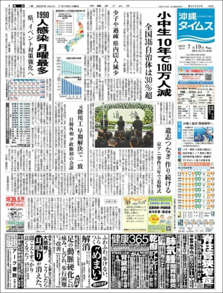 Portada de The Okinawa Times - 株式会社沖縄タイムス (Japan)