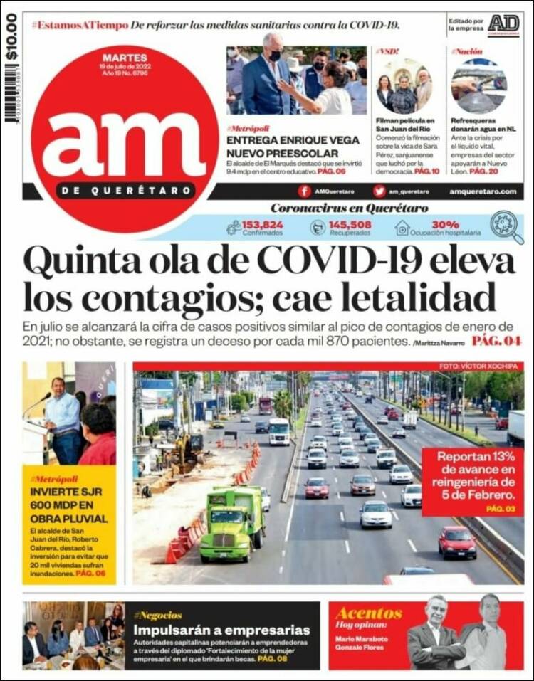 Portada de A.M. Querétaro (M&eacute;xico)