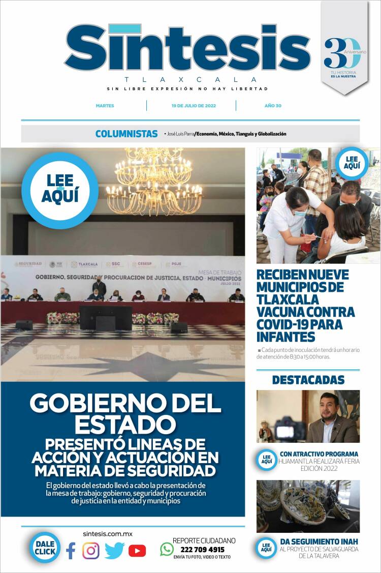 Portada de Síntesis de Tlaxcala (M&eacute;xico)