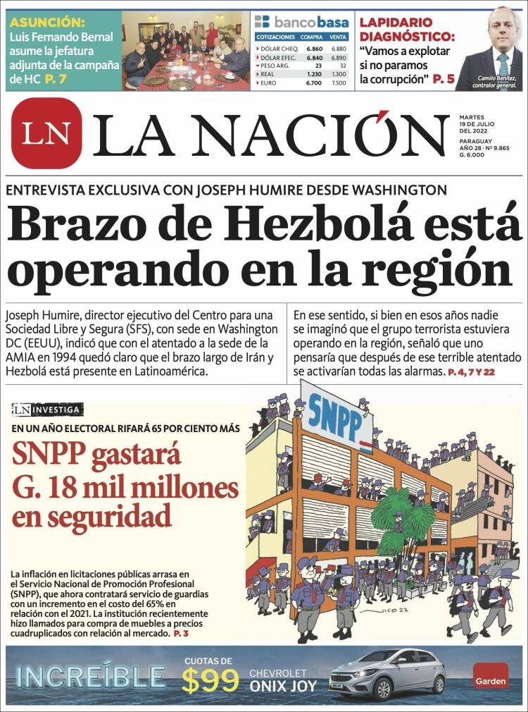 Portada de La Nación (Paraguay)