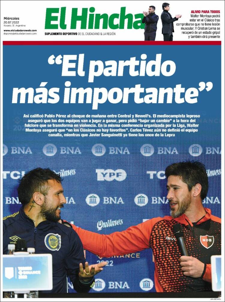 Portada de El Hincha (Argentina)