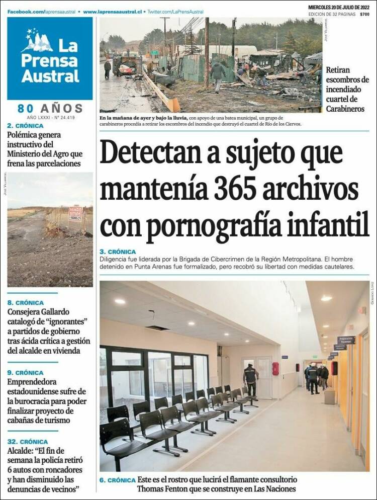 Portada de El Magallanes (Chile)