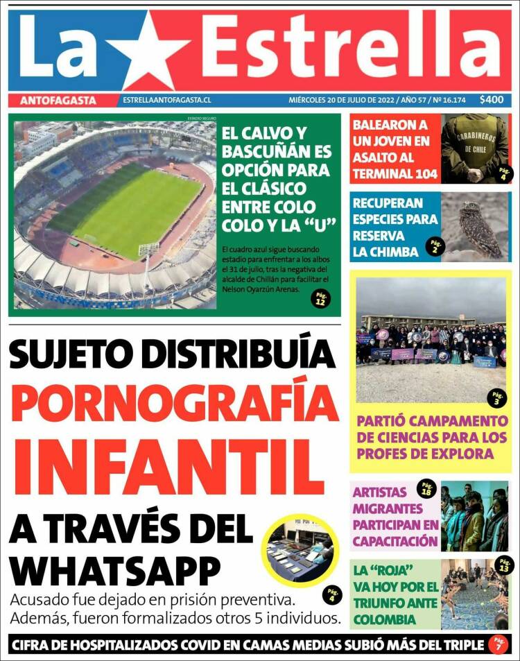 Portada de La Estrella del Norte (Chili)