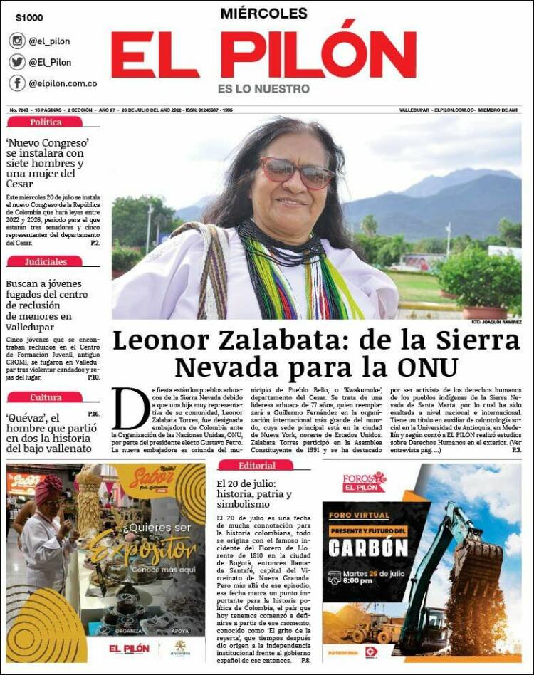 Portada de El Pilón (Colombia)