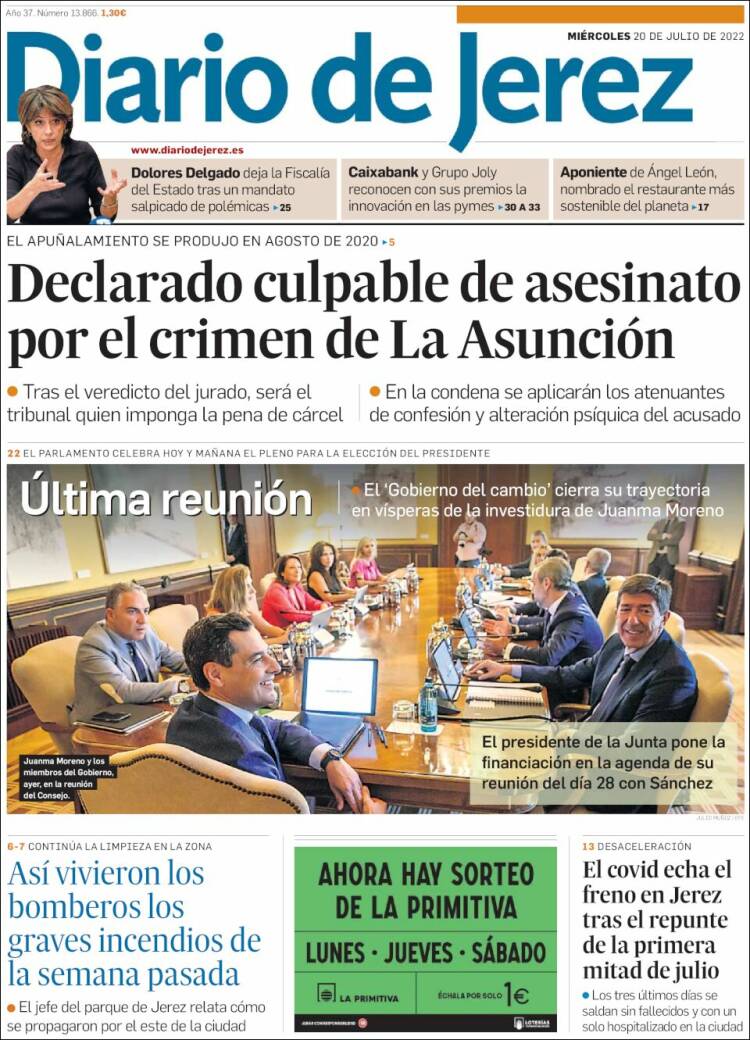 Portada de Diario de Jerez (España)