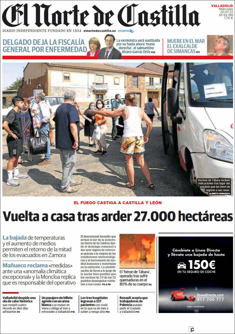 Portada de Norte de Castilla - Valladolid (España)
