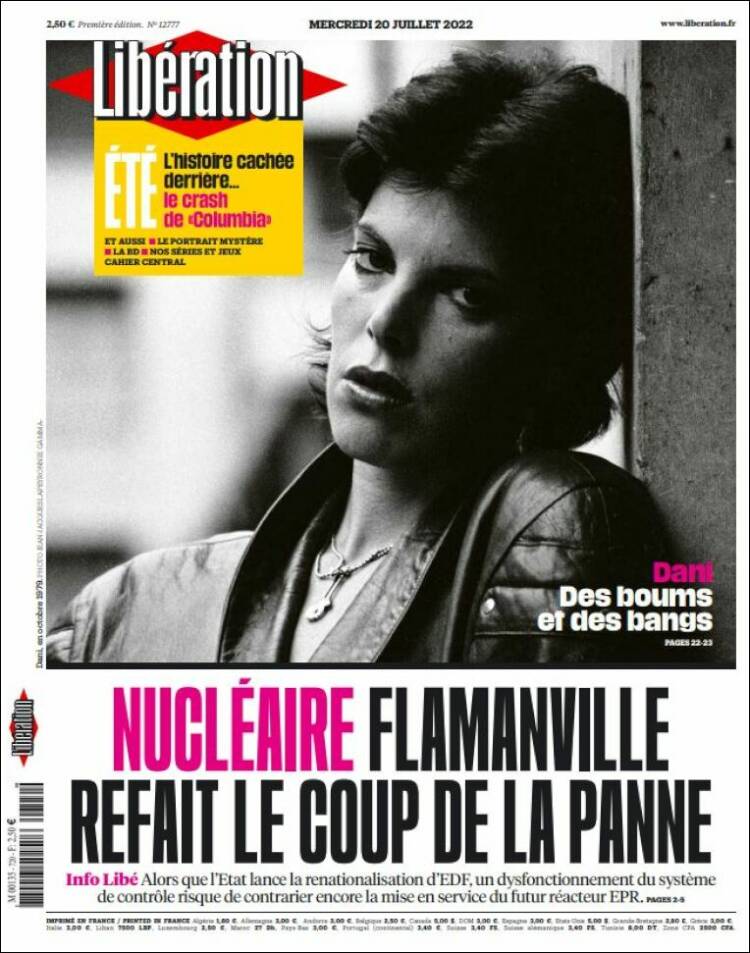 Portada de Libération (France)