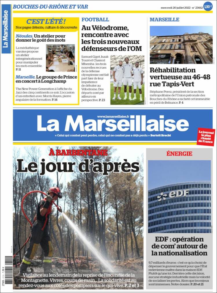 Portada de La Marseillaise (France)