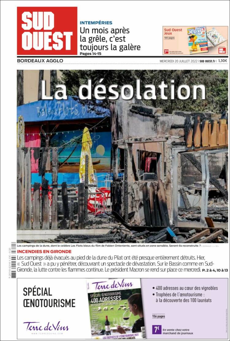 Portada de Sud Ouest (France)