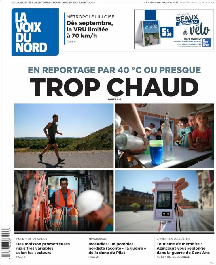 Portada de La Voix du Nord (France)